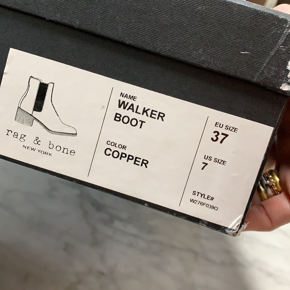 Rag & Bone Walker Bootie in Copper Size 7 - Picture 7 of 13